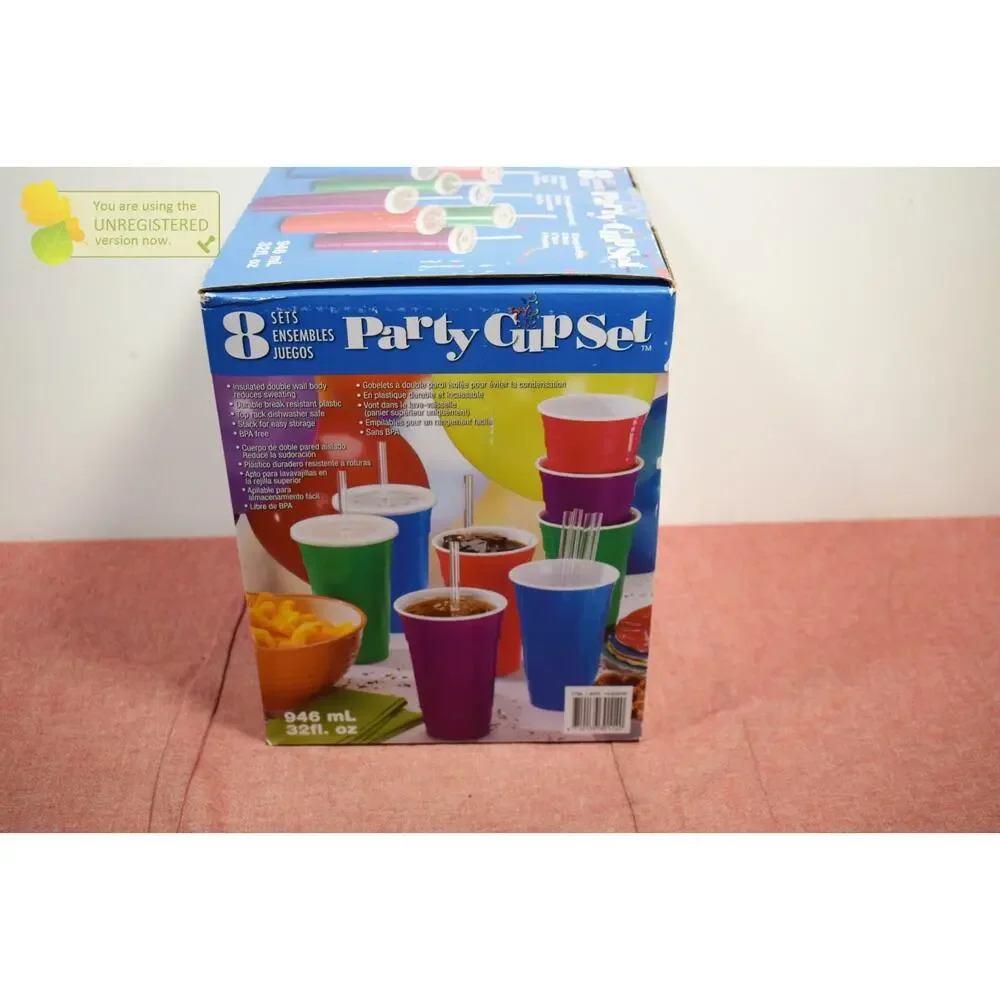 Party Cup Set 32 Oz 8 Piece Set
